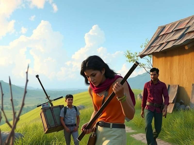 Determined Haryanvi Journeying gameplay screenshot showing rural Haryana landscape