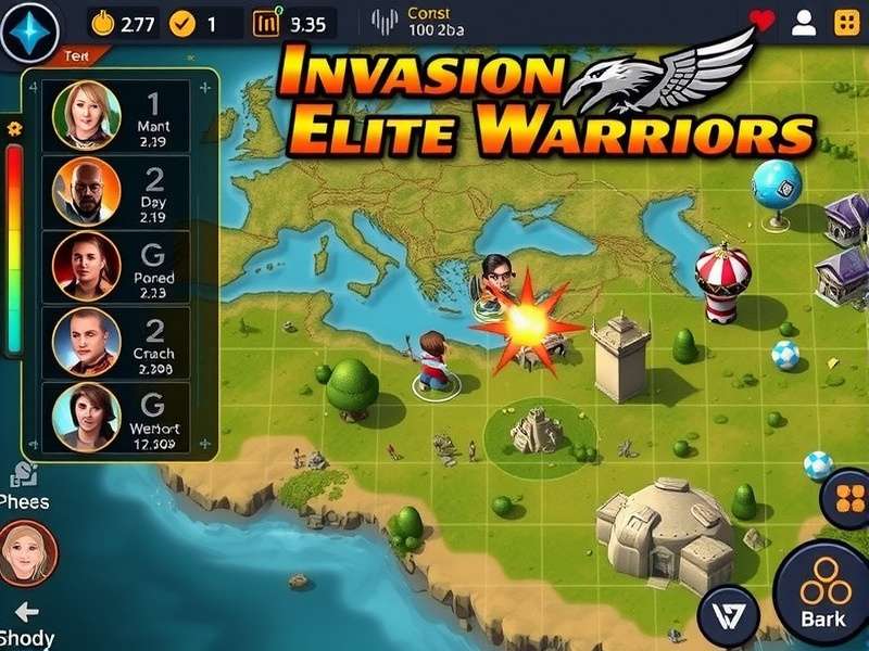 Invasion Elite Warriors strategy map and planning interface