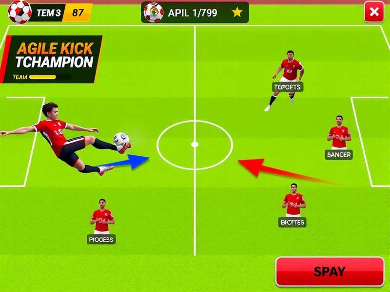 Agile Kick Champion gameplay screenshot showing football action