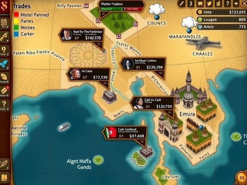 Madras Merchant Magnate empire management interface