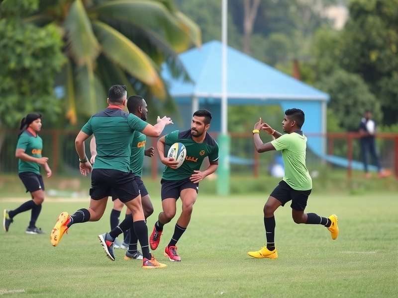 Rugby Gladiators Vizag training session at their facility