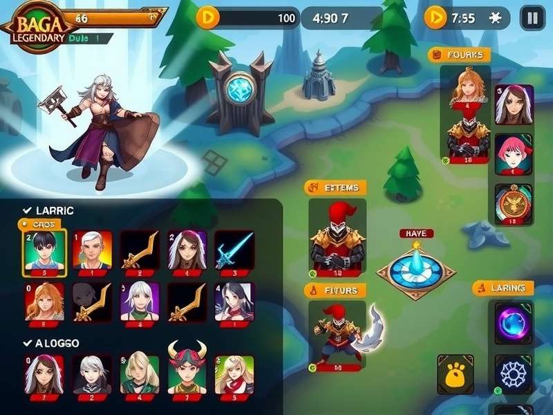 Baga Legendary Duel gameplay screenshot showing character selection