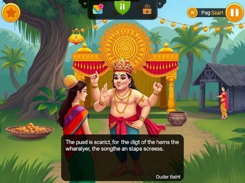 Durga Puja Adventure Quest character interaction scene
