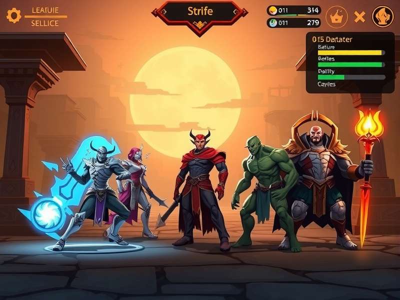 Sambhar Sentinels Strife character lineup showing diverse classes