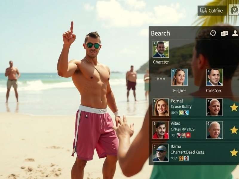 Beach Blitzers gameplay showing character on beach