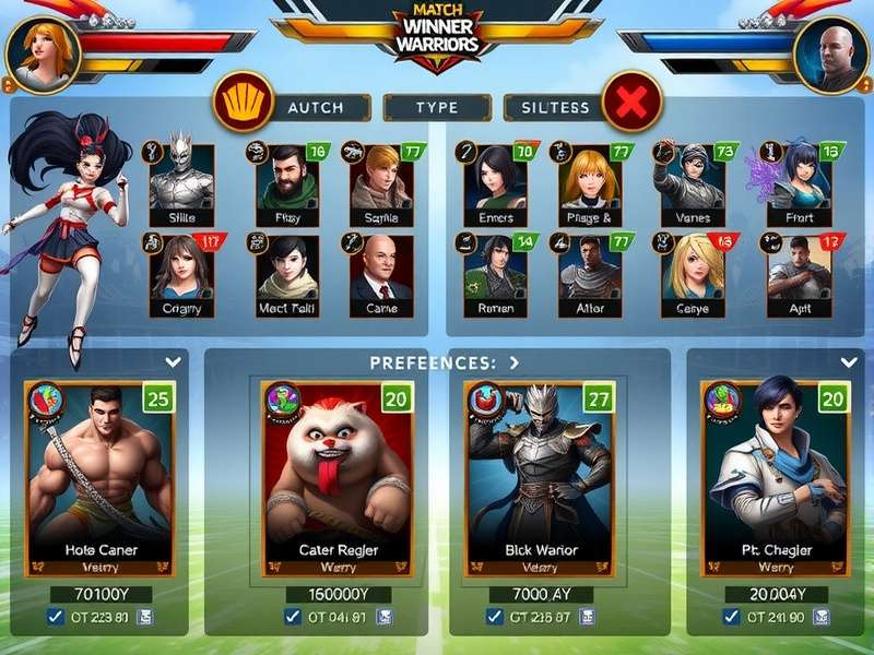 Match Winner Warriors tournament stage with professional players competing