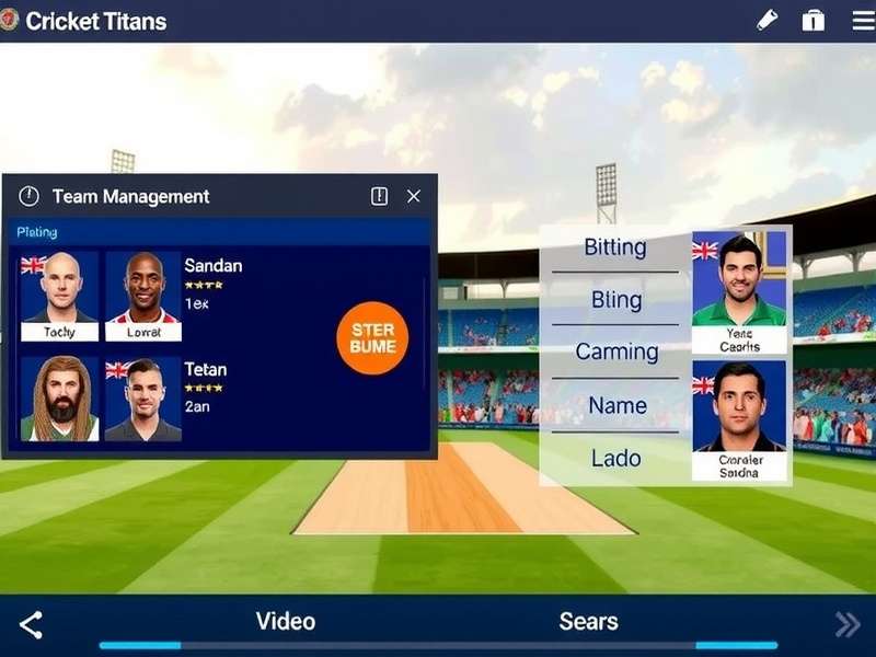 Indian Cricket Titans stadium and crowd visuals