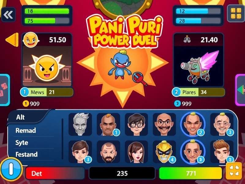 Pani Puri Power Duel scoring interface and customer reactions