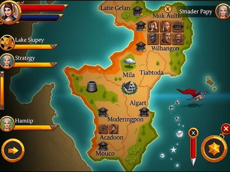 Ancient Warriors Glory strategy map and character progression