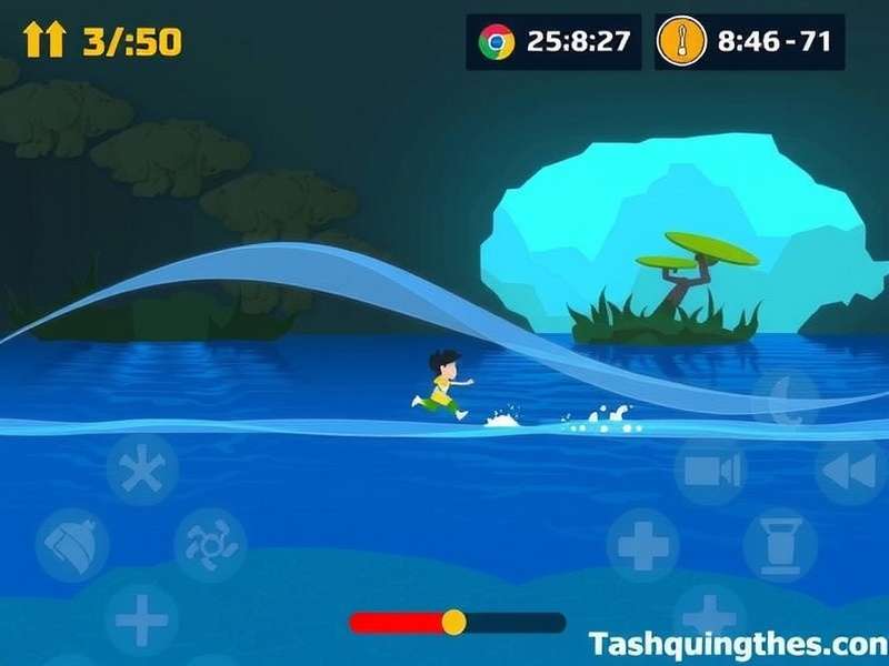 Aquatic Adventure Run control interface and HUD elements