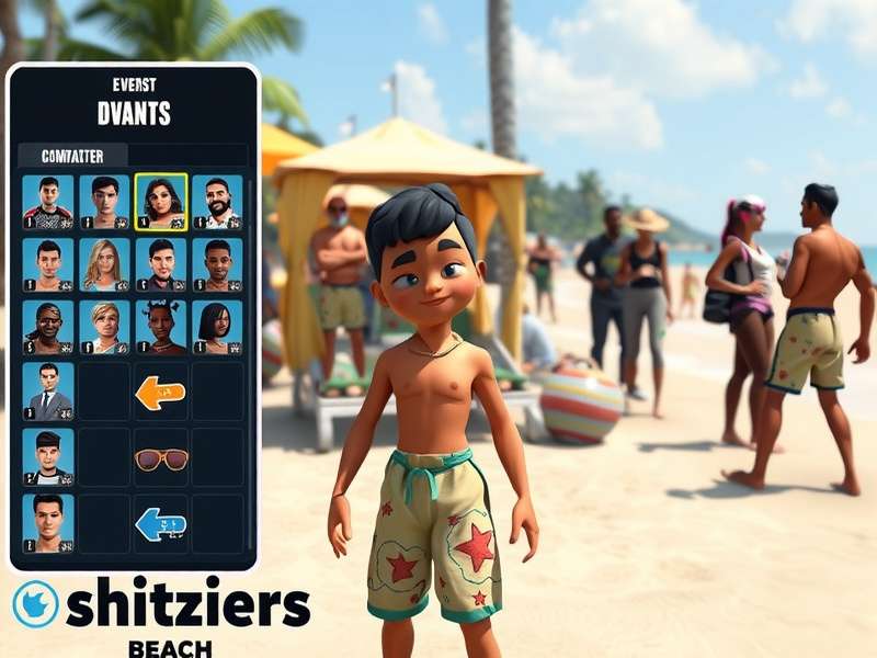 Beach Blitzers character customization screen