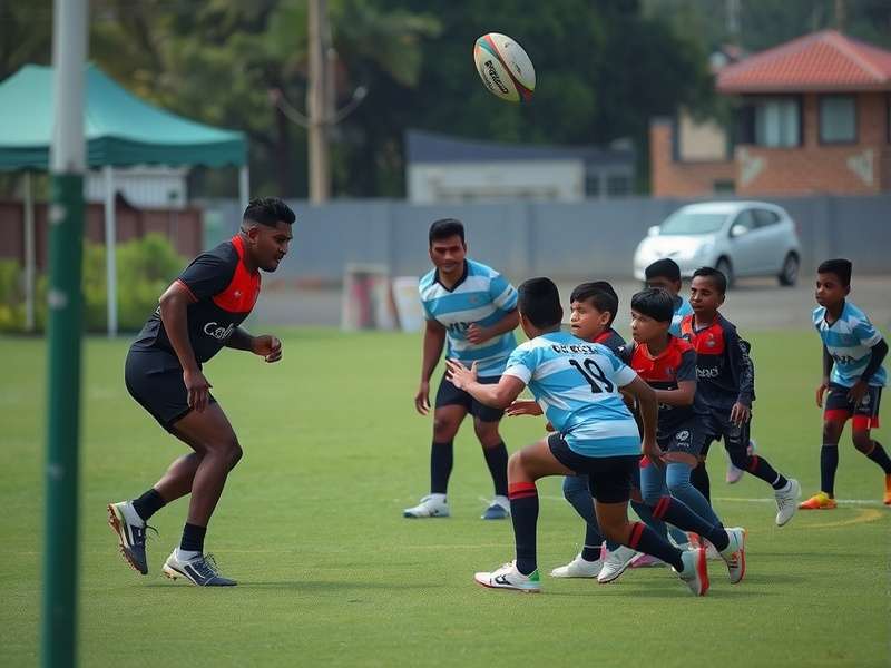 Rugby Gladiators Vizag team in action during a match