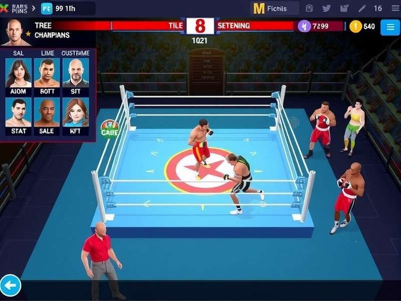 Boxing Champions India character roster showing diverse fighters