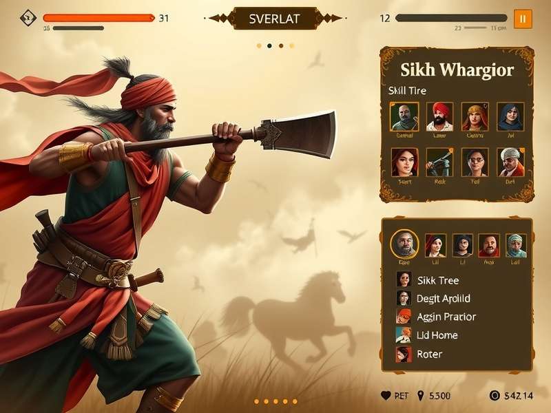 Sikh Mace Warrior gameplay screenshot showing combat with mace