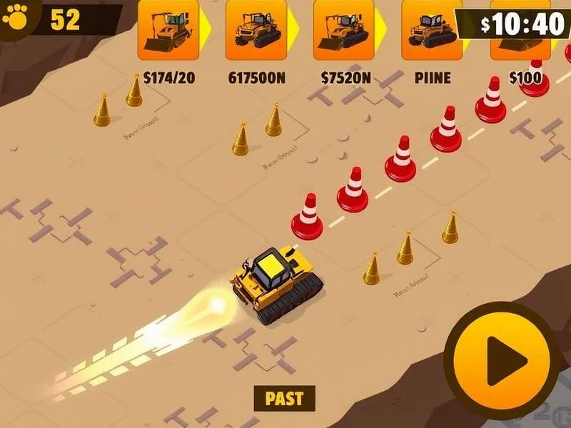 Dozer Dash customization options showing different bulldozer designs
