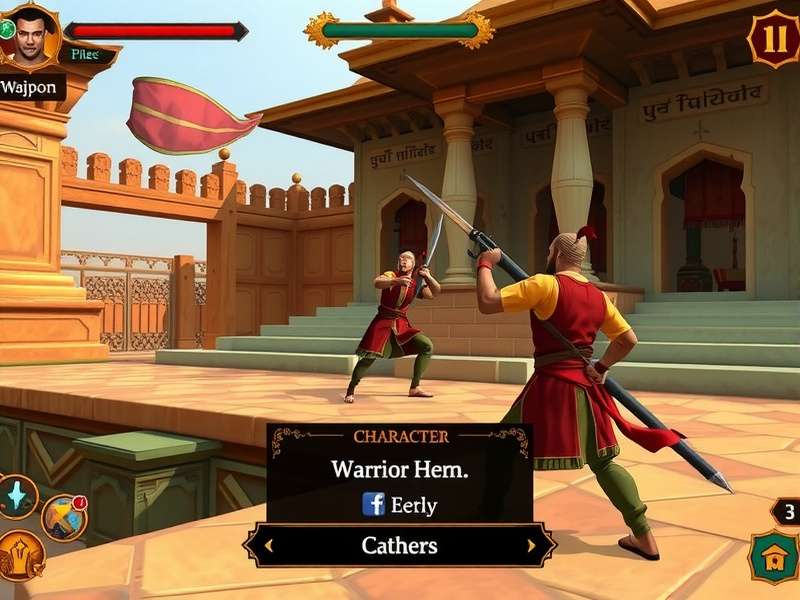 Rajput Honor Quest gameplay screenshot showing warrior combat
