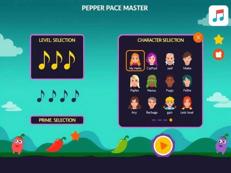Pepper Pace Master gameplay screenshot showing rhythm-based mechanics