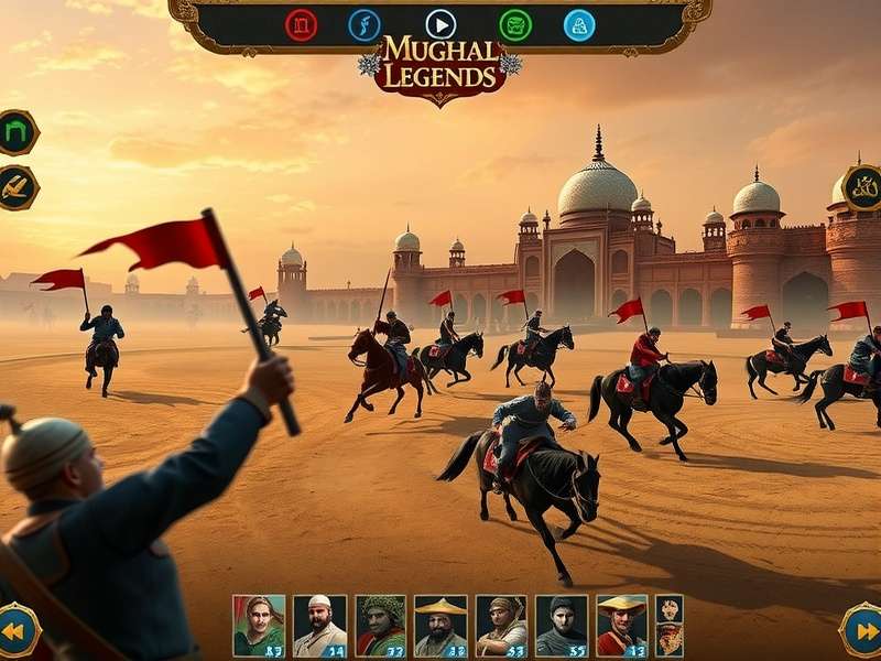 Mughal Combat Legends empire management interface