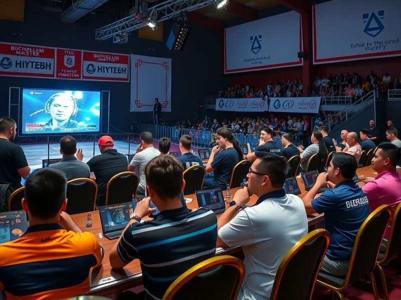 Early Bicholim Masters tournament venue showing enthusiastic participants