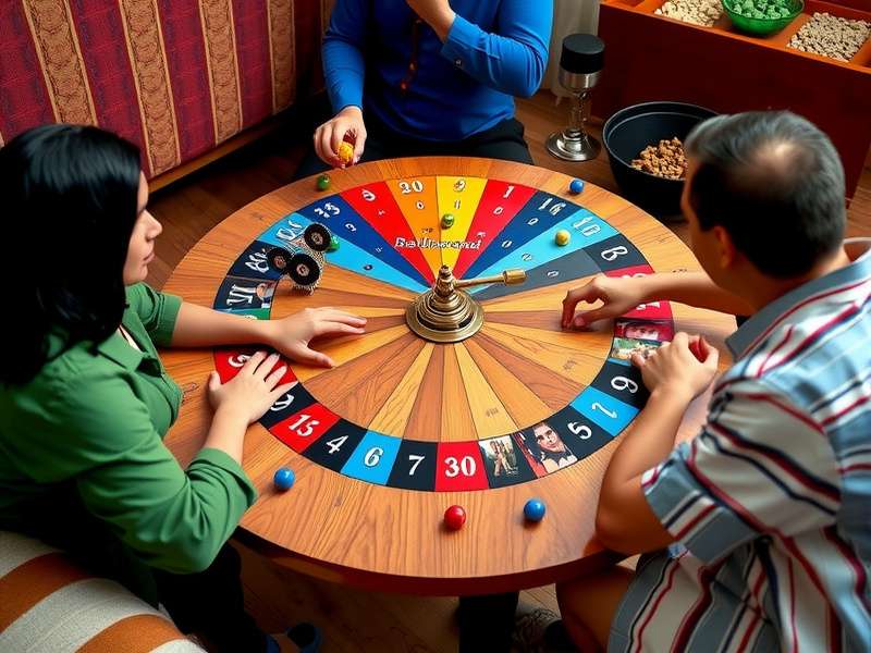 Multi-generational family playing Bollywood Roulette together