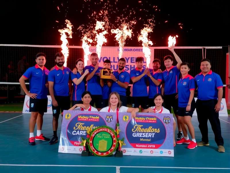 Volley Crushers Mumbai championship celebration