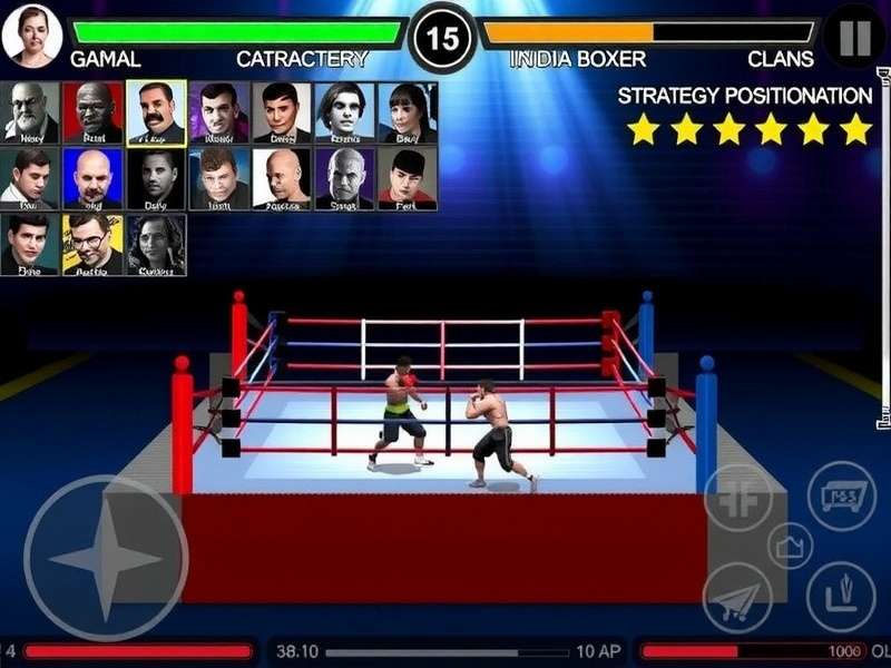 Boxing Champions India gameplay screenshot showing character selection