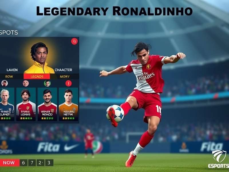 Legendary Ronaldinho gameplay screenshot showing Ronaldinho performing a skill move