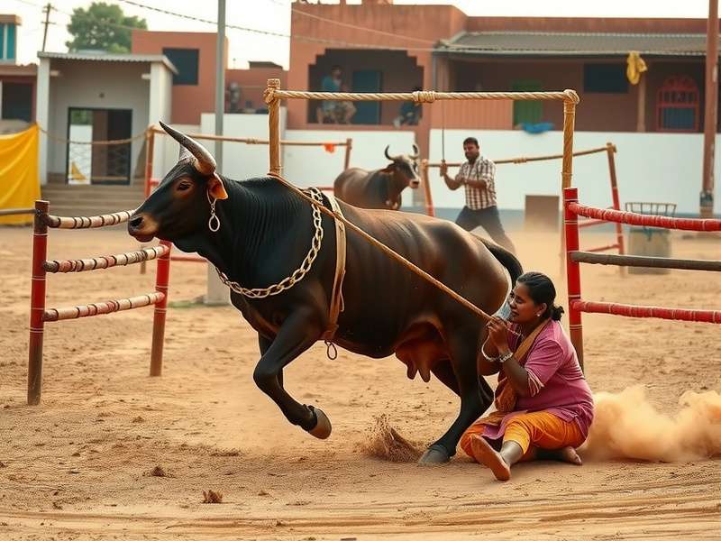 Traditional Banjara Bull Blitz competition in rural India