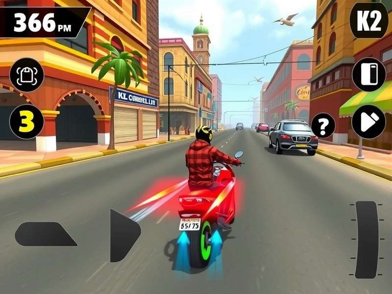 Chili Speed Challenge gameplay screenshot showing vibrant Indian city environment