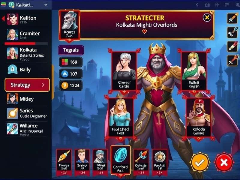 Kolkata Mighty Overlords gameplay screenshot showing strategic interface