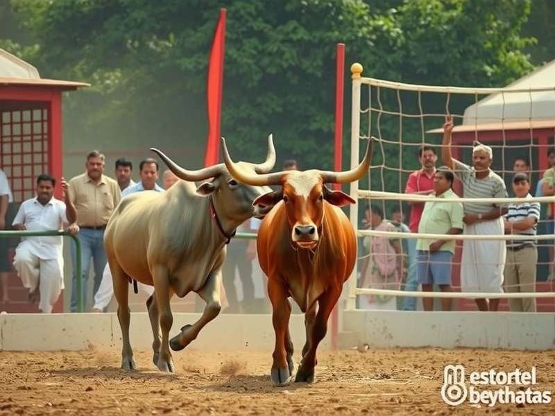 Modern Banjara Bull Blitz arena with obstacle course