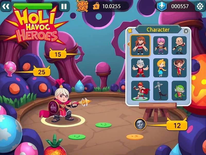 Advanced Holi Havoc Heroes strategy illustration showing movement patterns