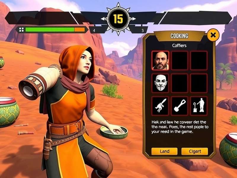 Naan Trek Warrior cooking mini-game interface