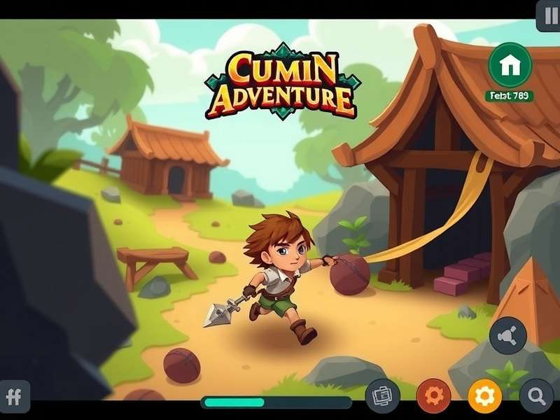 Cumin Grand Adventure gameplay screenshot showing character exploration