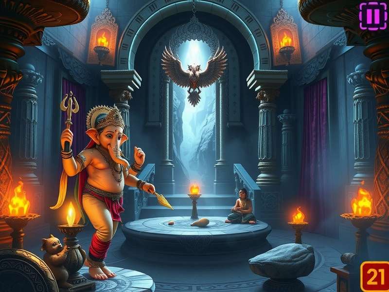 Character interactions in Ganesha S Holy Expedition