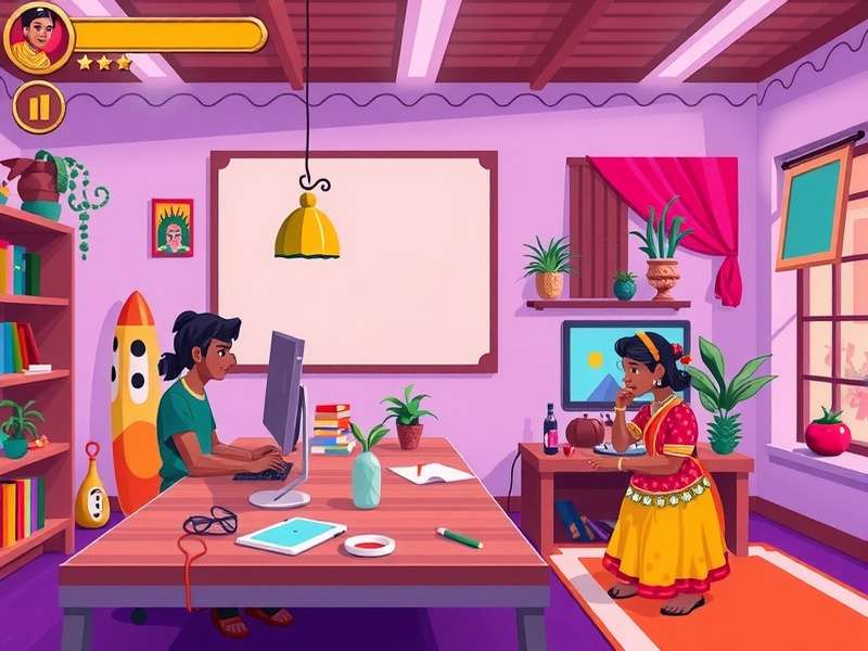 Cultural elements in Pixel Dreams showcasing traditional Indian art styles