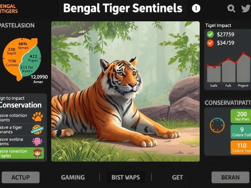Bengal Tiger Sentinels gameplay screenshot showing tiger conservation activities