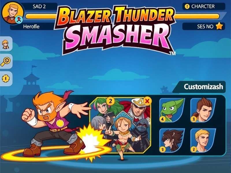 Blazer Thunder Smasher character customization interface