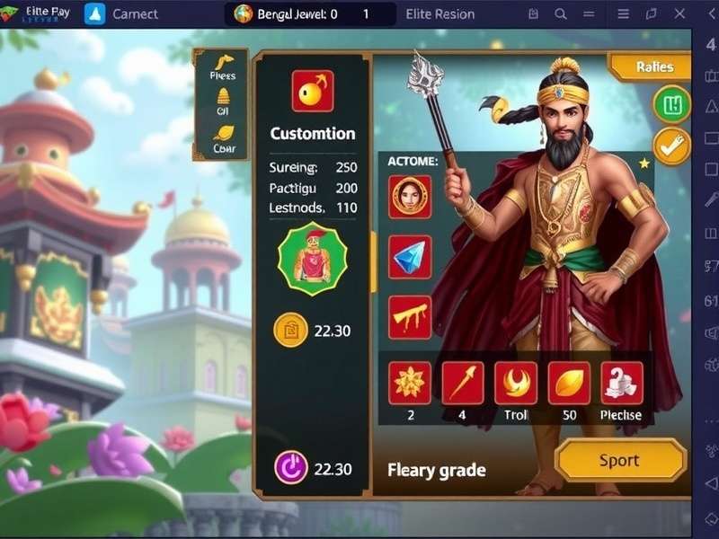 Bengal Jewel Elite Legend gameplay screenshot showing vibrant graphics and traditional Indian elements