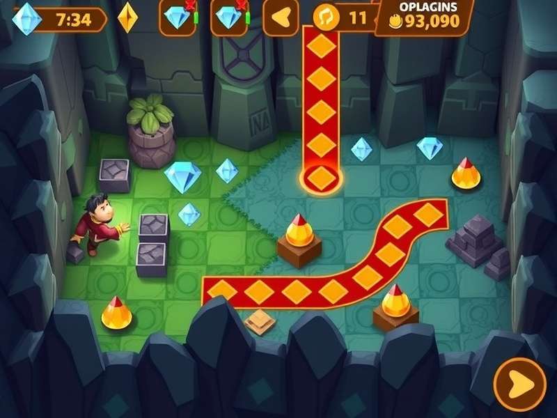 Malkajgiri Diamond Fury gameplay screenshot showing diamond collection mechanics