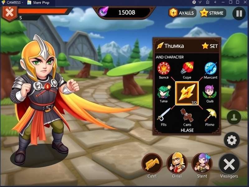 Thumka Thunder Avenger Character Selection Screen