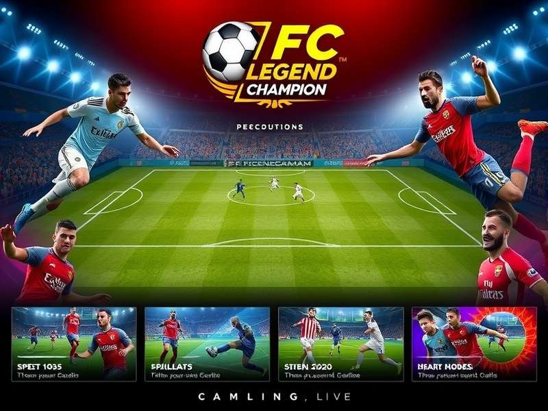 RR FC Legend Champion gameplay screenshot showing football match