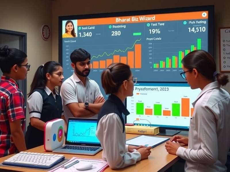 Students learning business concepts through Bharat Biz Wizard