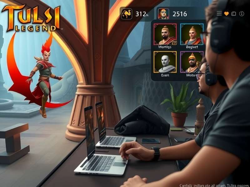 Development team working on Tulsi Legend game design