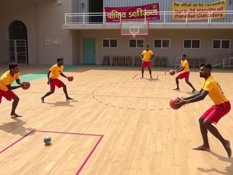 Indian Handball Gladiators in action during a traditional match