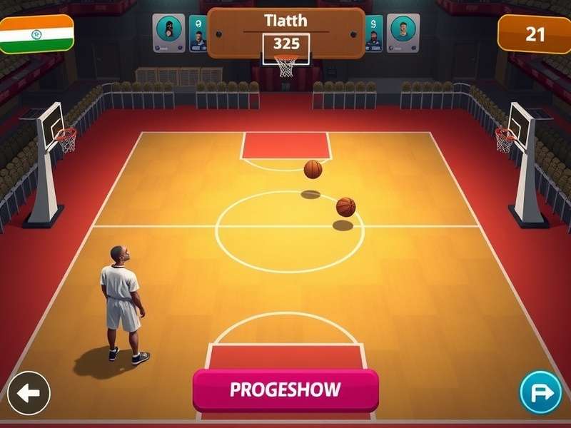 Indian Free Throw Maestro gameplay screenshot showing free throw interface