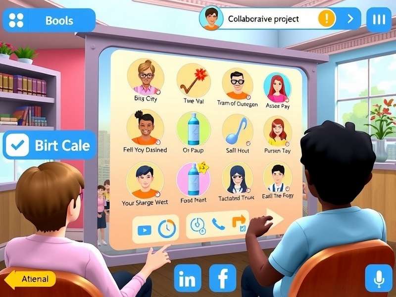 Avakin Brainy Bunch collaborative project interface