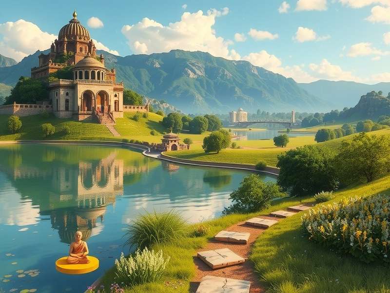 Guru S Teachings Trail gameplay showing spiritual journey through Indian landscapes