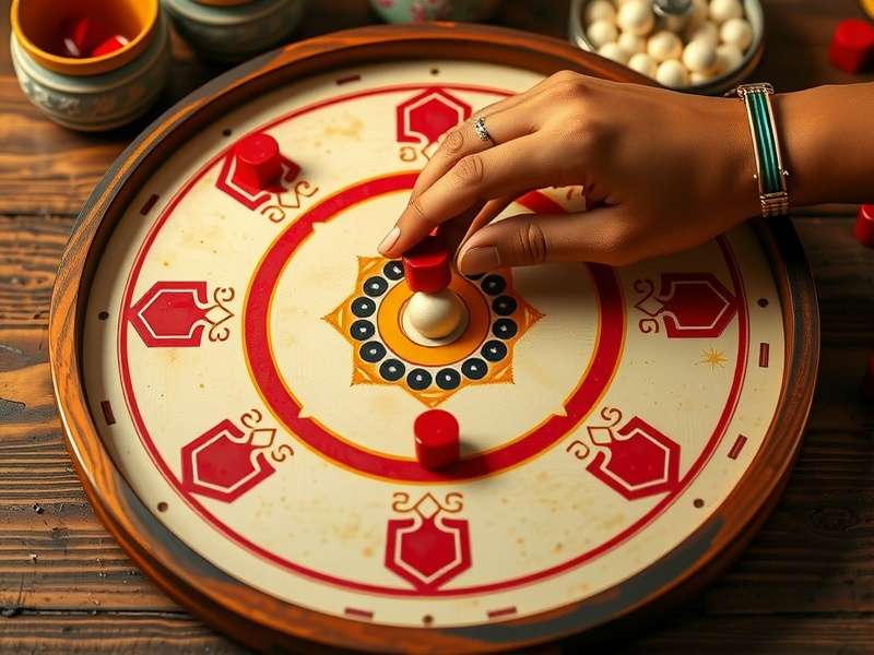 Proper finger positioning for carrom strike