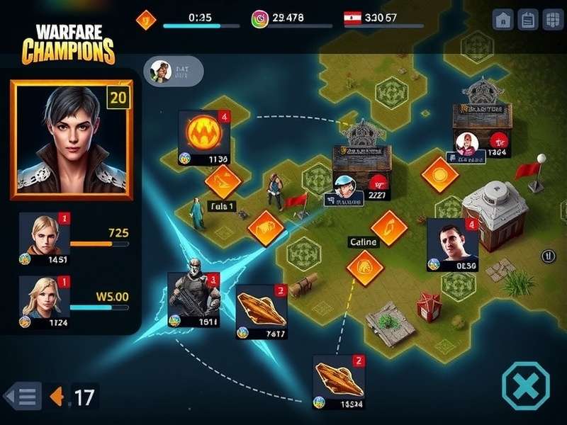 Warfare Champions gameplay screenshot showing character combat